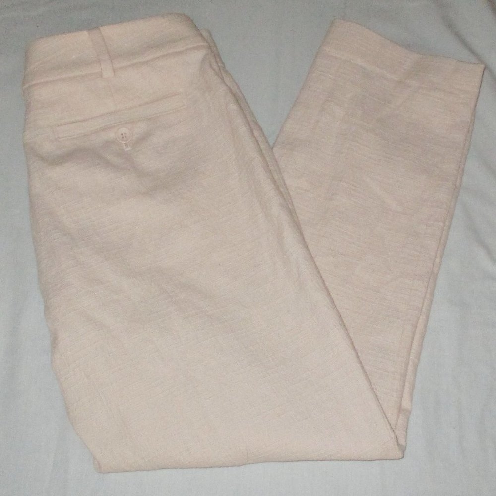 CLUB MONACO Pink Textured Straight Leg Mid Rise Cropped Pants Size 2